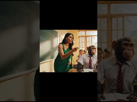 Teacher vs Monkey Student 😅 | Funniest Classroom Scene Ever! #shortsfeed #ai #comedyvideos #aishorts