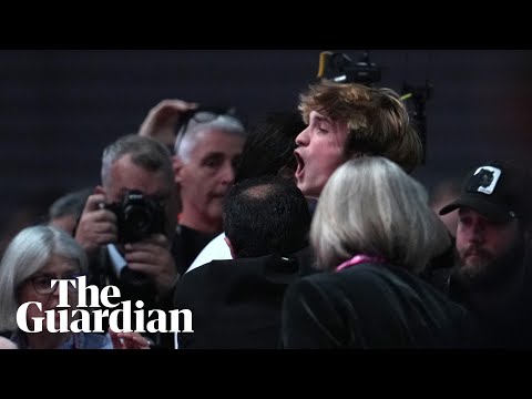 Rachel Reeves heckled by protester during Labour conference speech