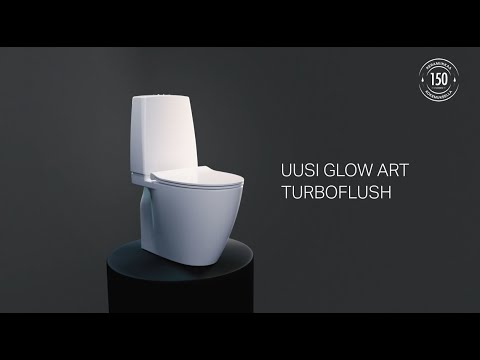 Uusi Glow Art TurboFlush -lattia-wc-istuin - Markkinoiden hiljaisin huuhtelu!