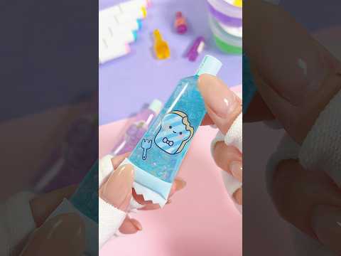 【簡単】小さくてキュン💕ミニチューブ型スライム容器がかわいすぎる！！！#オルキルラボ #かわいい #スライム #ミニチュア #チューブ #スポイト #工作 #カラフル
