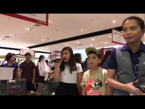 Saw this child Singing at SM Department Store Sta Rosa earlier