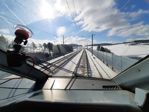 Cabine ritten met Duitse ICE-hogesnelheidstreinen | Cab rides with German ICE high-speed trains