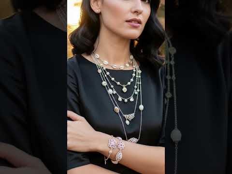 beautiful pearls and beads jewllery ❤️💜 #shorts #pearls #beads #diyjewelry #diy #glassbeads #beadart