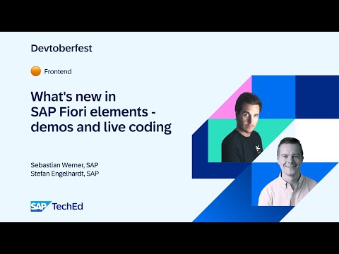 🟠 What’s new in SAP Fiori elements – demos and live coding