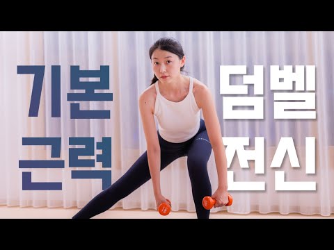 자극 최고! 덤벨 30분 기본 전신운동 홈트(상하체 통합편)