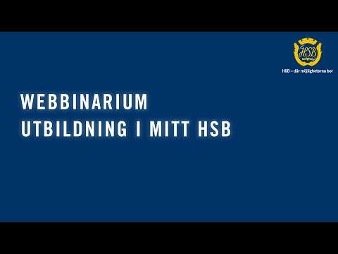 Utbildning i Mitt HSB (WEBBINARIUM)