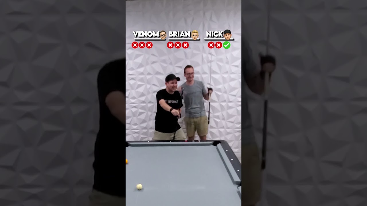 IMPOSSIBLE CUT SHOT CHALLENGE (POOL 🎱) ft @supermantrickshots & @NIKON_KID ❌❌❌✅