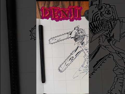 Denji drawing from Chainsaw Man