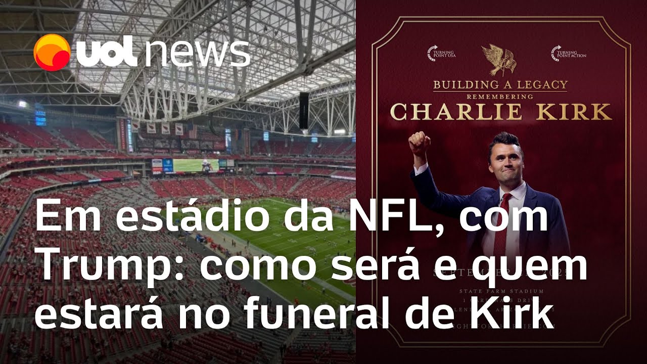 Charlie Kirk funeral será realizado em estádio da NFL no Arizona e terá a presença de Trump
