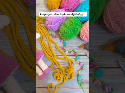 Any guesses who this princess might be? #shorts #trending #crochet #foryou #diy #handmade #viral