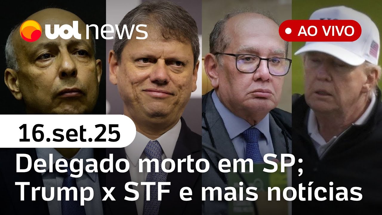Delegado morto em SP foi alvo do PCC há 15 anos; Trump x STF; Gilmar critica Fux e+ notícias ao vivo