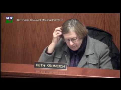 BET Public Comment Meeting, March 22, 2018