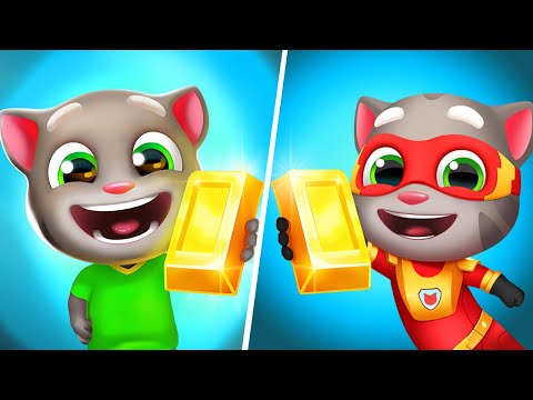 Talking Tom Hero Dash vs Talking Tom Gold Run, My Talking Tom Friends Cat Games, Talking Tom Heroes