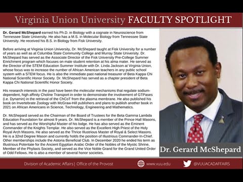 FACULTY SPOTLIGHT SERIES - Dr. Gerard McShepard