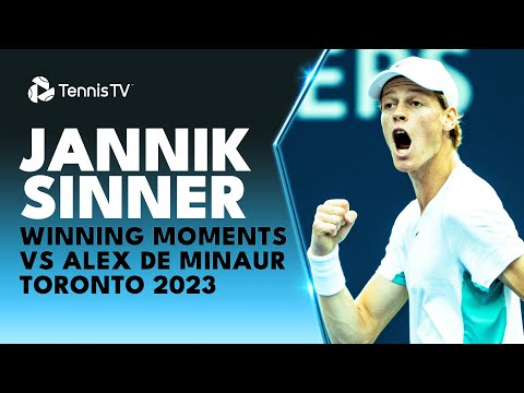 Jannik Sinner: Winning Moments vs Alex de Mianur 🏆 | Toronto 2023