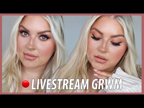 ? livestream ? GRWM testing new water activated liner samples, hair & makeup