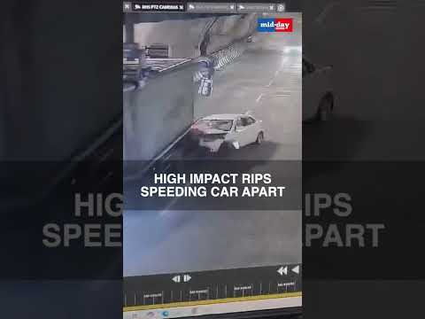 CaughtOnCam Speeding Car Rams Into a Truck on SamruddhiMahamarg