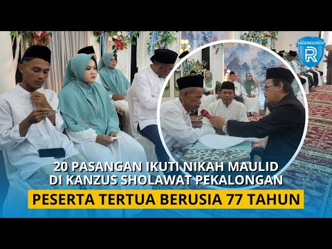 20 Pasangan Ikuti Nikah Maulid di Kanzus Sholawat Pekalongan, Peserta Tertua Berusia 77 Tahun