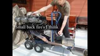 Home made engine stand or trolley with holden 202 six running