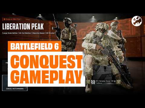 Battlefield 6 Multiplayer Gameplay Is INSANE - 20 MINUTES OF CONQUEST ON LIBERATION PEAK