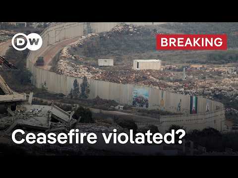 Israel-Hezbollah ceasefire reportedly violated by IDF fire on 'suspects' | DW News