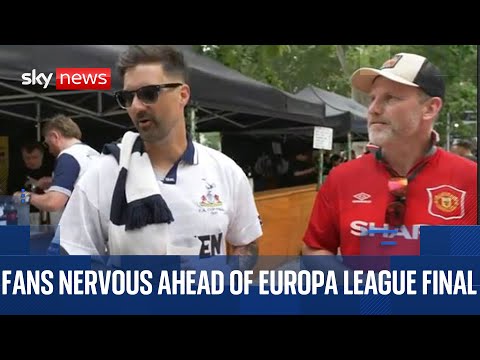 On the ground in Bilbao before Spurs take on Man Utd in Europa League final