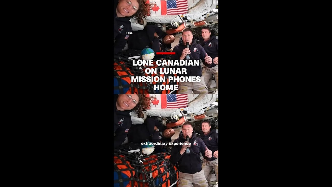 Canadian astronaut phones home
