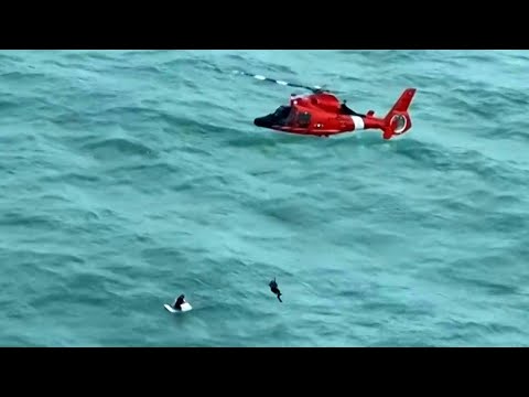 US Coast Guard rescues man clinging to a cool box near Longboat Key following Hurricane Milton | AFP