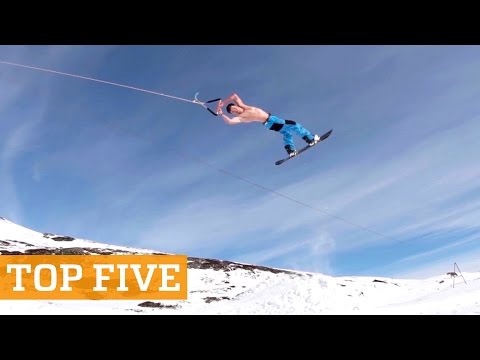 TOP FIVE: Summer Skiing, Wheelie Tricks & Freerunning | PEOPLE ARE AWESOME 2016 Poster