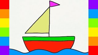 איך לצייר סירת מפרש