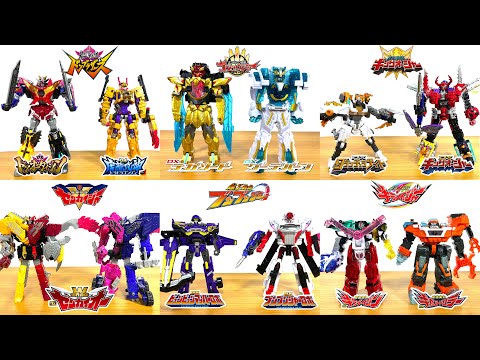 スーパー戦隊の変形合体ロボがコンビを組んで戦うぞ！ゴジュウジャーやブンブンジャーのロボット達が大活躍！怪獣を倒せ！