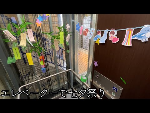 このエレベーター、七夕感がすごい！限定装飾を大公開