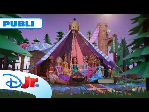 Un fuerte de mantas digno de una princesa ​| Ariel, Vaiana, Jasmine y más | Disney Junior | Publi