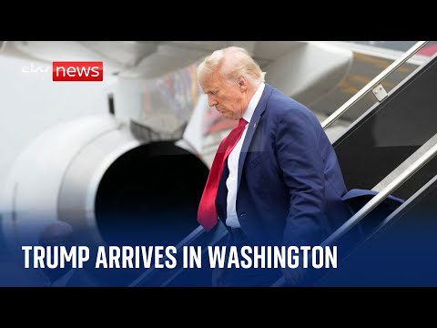 Donald Trump en route to courthouse in Washington