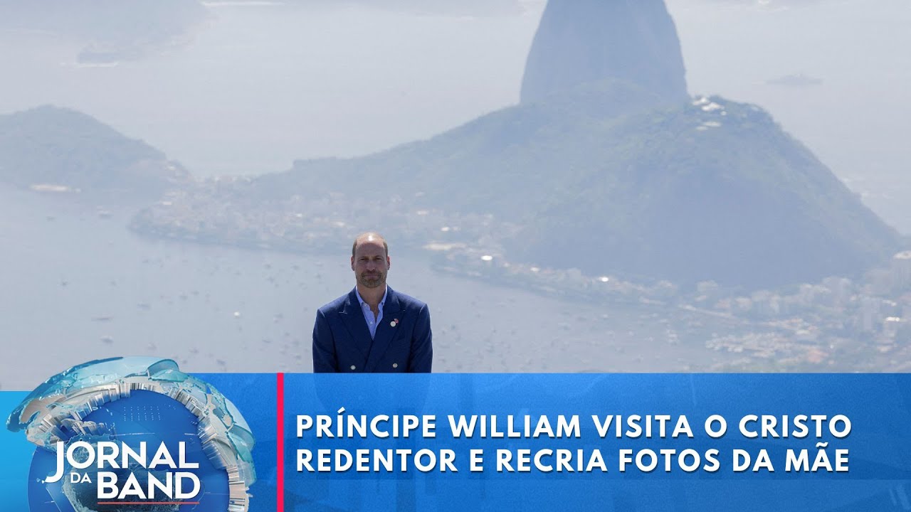 Príncipe William visita o Cristo Redentor e recria fotos da mãe