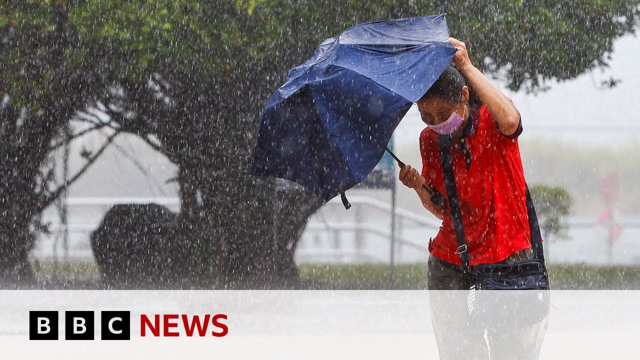 Typhoon Gaemi makes landfall in Taiwan with two dead and hundreds injured | BBC News