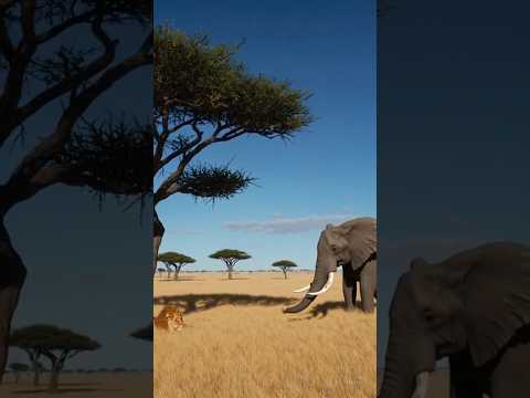 코끼리 vs 사자 무리, 사바나 영토 쟁탈 | Elephant vs Lion Pride: Savannah Showdown