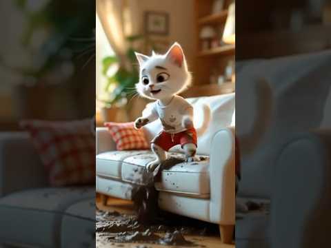 OMG! The Kitten Covered Everything in Mud! 😭🐱 #cat #ai #viral