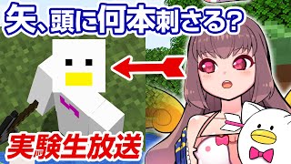 [LIVE] 🔴【Vtuber】マイクラで頭に何本矢が刺さるか実験してみる生放送！【ゲーム実況】