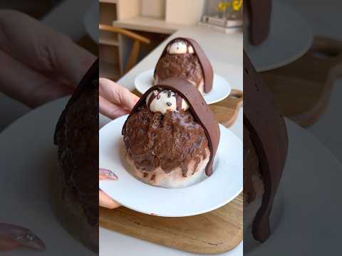 巨大生チョコをトッピングした濃厚ビターチョコレートかき氷🍫 #japanesefood