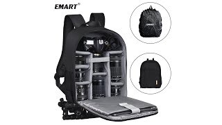 Pratinjau video produk EMART Tas Kamera Backpack Camera Bag Waterproof Adjustable - TR-35