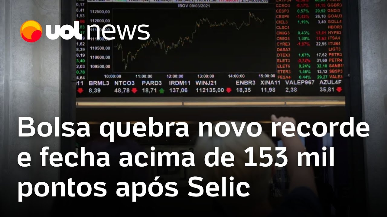 Bolsa quebra novo recorde e dólar cai após Banco Central manter taxa Selic em 15 TV Online Bolsa quebra novo recorde e dólar cai após Banco Central manter taxa Selic em 15