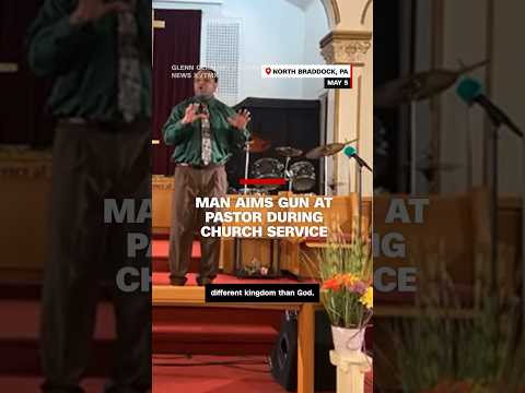 Man aims gun at pastor during church service