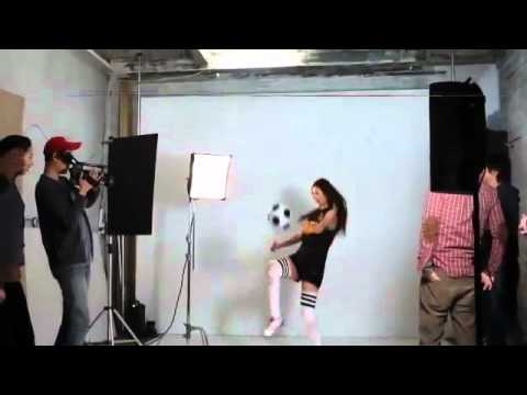 Sulli f(x) good at playing football