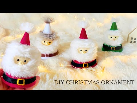 【切って貼るだけ】フェルトで作るサンタのクリスマスオーナメント/ 100均DIY/ DIY Christmas Ornament