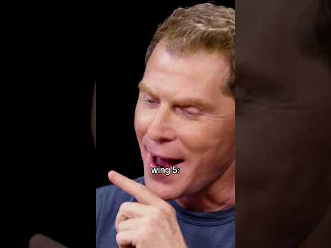 Bobby Flay's reaction to every wing on Hot Ones 🥵