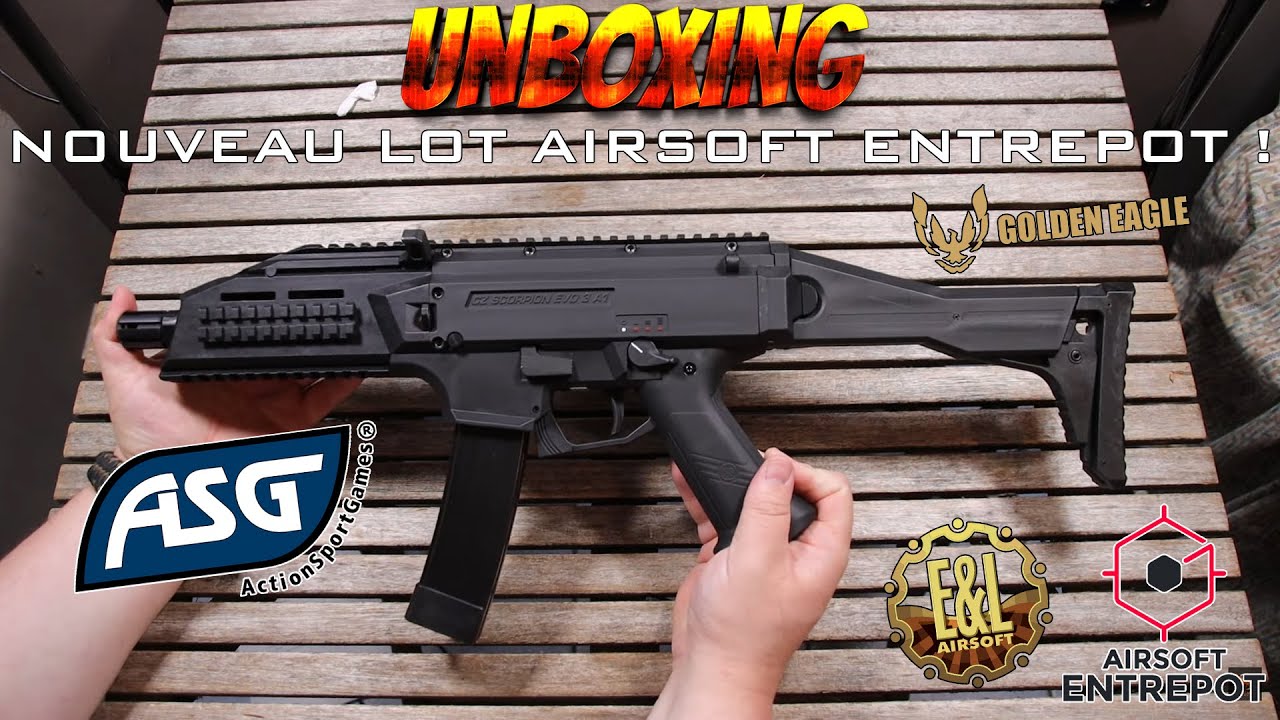 UNBOXING AIRSOFT - NOUVEAU LOT AIRSOFT ENTREPOT - Première aperçu avec le Stagiaire [FR]