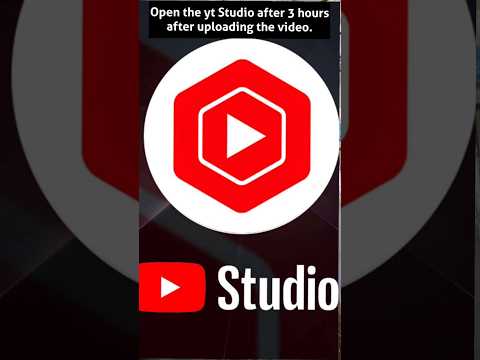 Open the yt studio after 3 hours after uploading the video. #ytstudio #ytstudioinformation #shorts