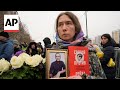 People gather to attend farewell ceremony for Alexei Navalny