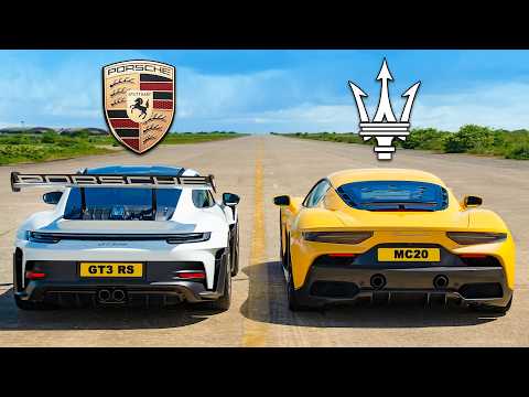 Drag Race Showdown: Maserati MC20 vs Porsche 911 GT3 RS